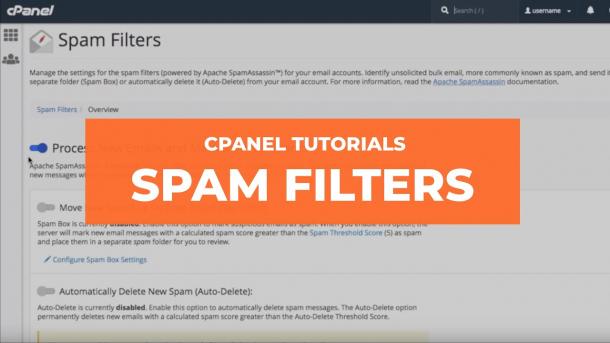 Como usar la funcin de Spam Filters o Filtros de Spam en CPANEL