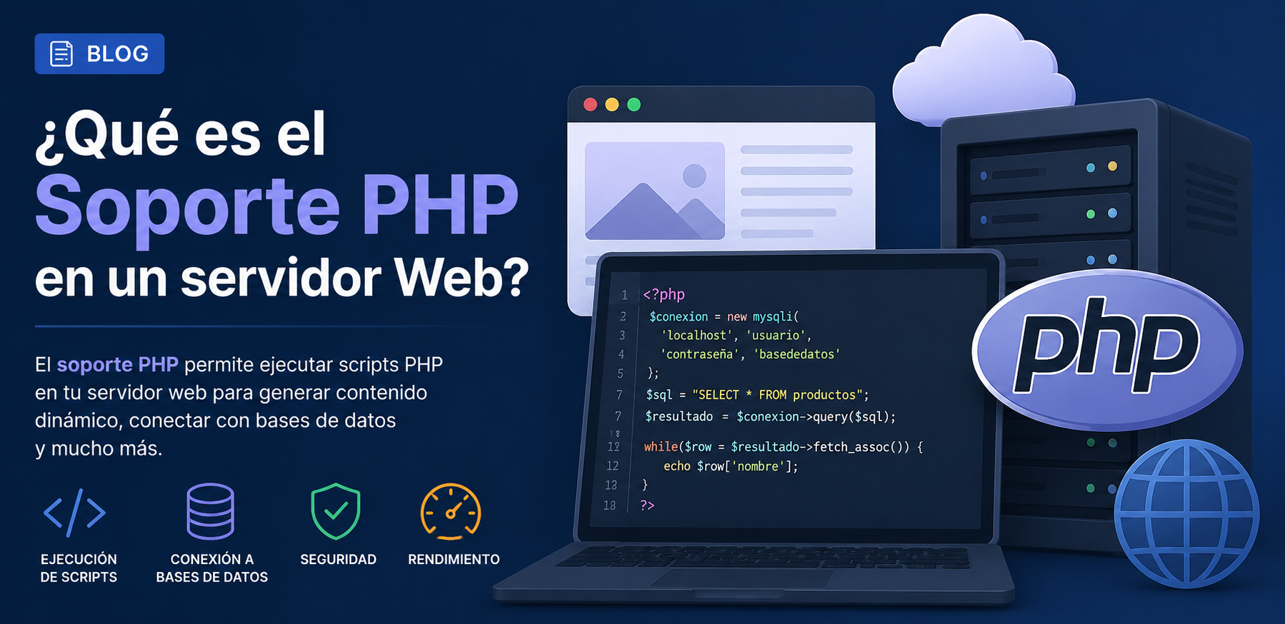 Que es el Soporte PHP en un servidor Web